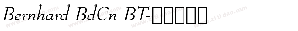 Bernhard BdCn BT字体转换